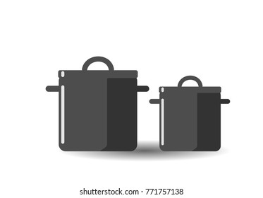Cooking pots illustration vector