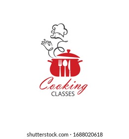 cooking process on pan with steam as cook isolated on white background