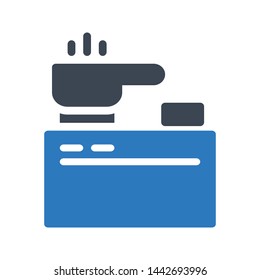 cooking range glyph color vector icon