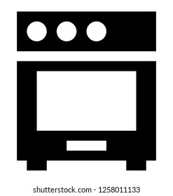 Cooking range, stove solid icon