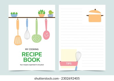 Cooking recipe book design guideline, Vector illustration design