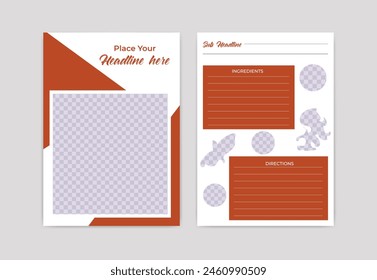 cooking recipe book design template