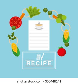 cooking recipe design, vector illustration eps10 graphic 