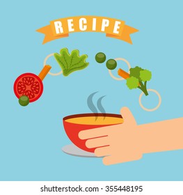 cooking recipe design, vector illustration eps10 graphic 