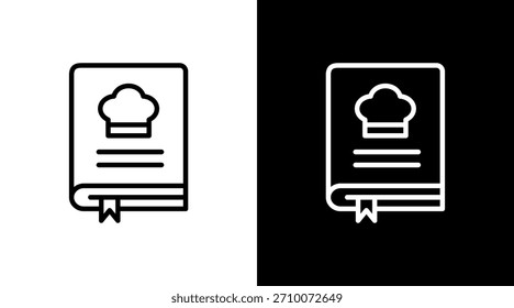 Receta de cocina Icono blanco Set Design