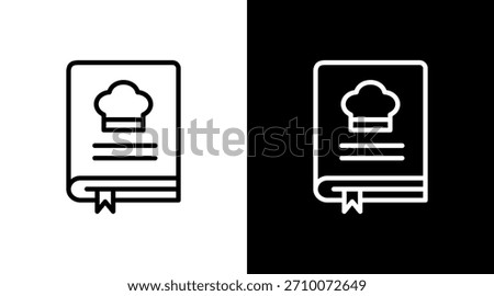 Cooking Recipe White Icon Set Design