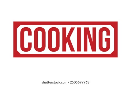 COOKING Red rubber stamp on white background. COOKING stamp sign. COOKING stamp.
