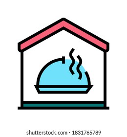 cooking remote training color icon vector. cooking remote training sign. isolated symbol illustration