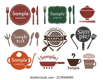 Design-Symbole für Kochen und Restaurant