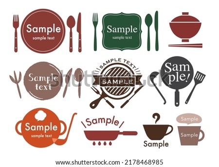 Cooking and restaurant design icons set