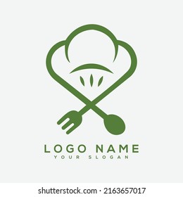 Diseño del logotipo de cocina y restaurante imagen vectorial