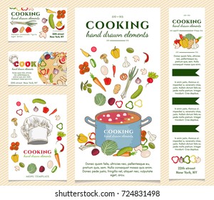 Cooking restaurant menu template vector illustration 