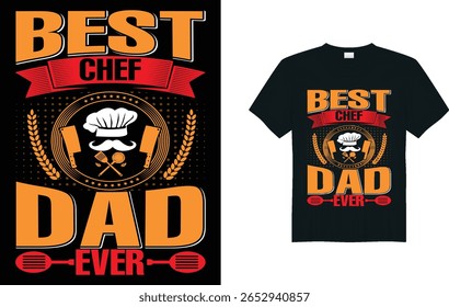 Cooking retro vintage graphic art t-shirt design vector illutration. Typography funny quote fashion with symbol, calligraphy,food, menu, cook, chef. Ready for print, clothing, label, poster, etc.