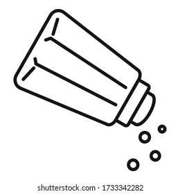 Cooking salt icon. Outline cooking salt vector icon for web design isolated on white background
