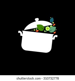 cooking saucepan kitchen food illustration object vector