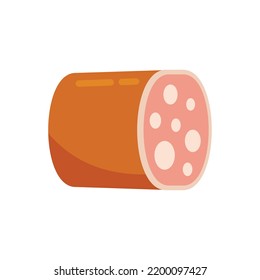 Cooking sausage icon. Flat illustration of cooking sausage vector icon isolated on white background