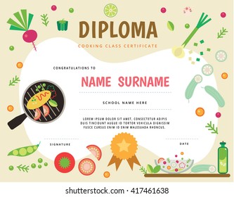 Cooking school Kids Diploma certificate