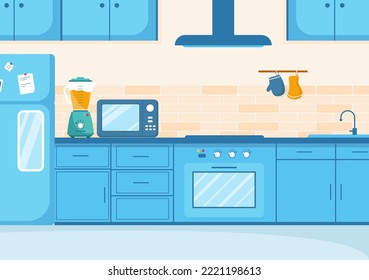Cooking School to Learn Cooks Homemade Food and Variety of Delicious Dishes in a Class Learning on Flat Cartoon Hand Drawn Templates Illustration
