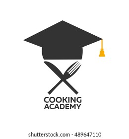 Cooking school logo. Cooking Academy. Vector illustration