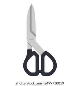 Ilustración de dibujos animados de Vector de tijeras de cocina aislados sobre un fondo blanco.