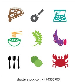 cooking set on white background
