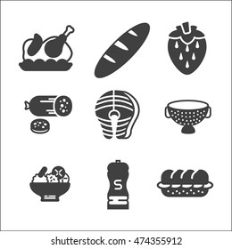 cooking set on white background