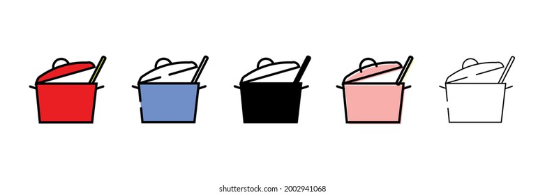 cooking set vector type icon