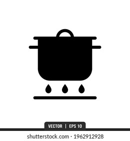 Cooking Silhouette icon vector, illustration logo template in trendy style. Suitable for many purposes.