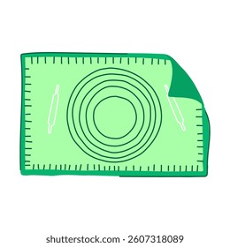 cooking silicone baking mat cartoon. heat resistant, food safe, durable easy cooking silicone baking mat sign. isolated symbol vector illustration