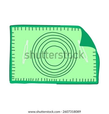 cooking silicone baking mat cartoon. heat resistant, food safe, durable easy cooking silicone baking mat sign. isolated symbol vector illustration