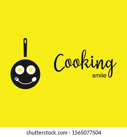 cooking smile logo design template