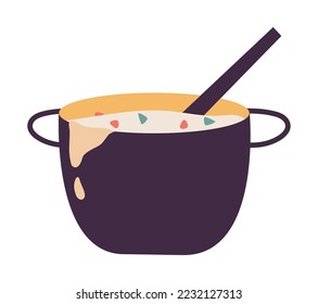 cooking soup pot icon isolated