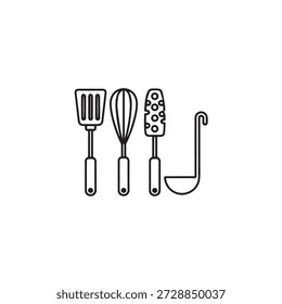 "Cooking Spatula and Fork Kitchen Icon."