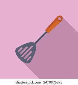 Icono de espátula de cocina Vector plano. Herramienta para asar cubiertos. Forma de taladro