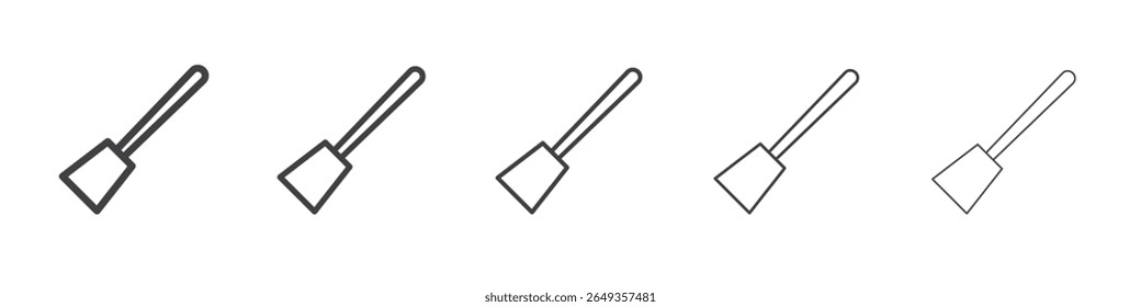 Ícone de espátula de cozinha Símbolo de ilustração de gráficos de linha