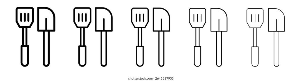 Ícone de espátula de cozinha ilustração simples logotipo arte