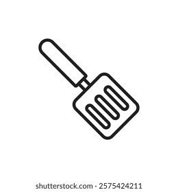 Cooking spatula icon Simple thin outline