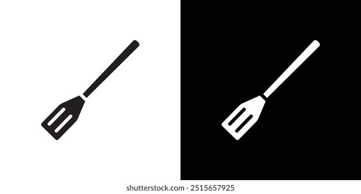 Cooking spatula icon Thin line flat illustration