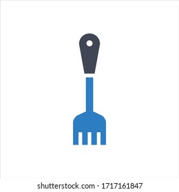 Cooking spatula turner icon on white background