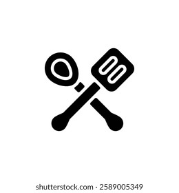 cooking spatula vector icon. bakery icon solid style. perfect use for logo, presentation, website, and more. simple modern icon design glyph style