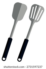 Ícone de desenho animado de espátulas de cozinha. Utensílios domésticos de cozinha