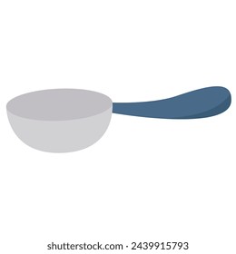 Cooking spoon or ladle for cooking. Home kitchen utensil item isolated on white background, vector graphic