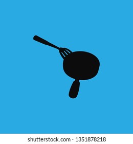 cooking spoon and pan icon vector