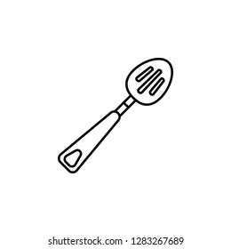 cooking spoon, skimmer, spatula icon. Element of kitchen utensils icon for mobile concept and web apps. Detailed cooking spoon, skimmer, spatula icon can be used for web and mobile