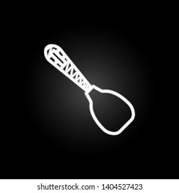 Cooking spoon, slotted turner neon icon. Elements of kitchen utencils set. Simple icon for websites, web design, mobile app, info graphics