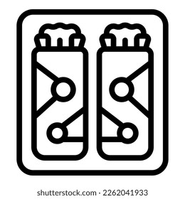 Cooking spring roll icon outline vector. Cheese cuisine. Asian food