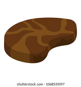 Cooking steak icon. Flat illustration of cooking steak vector icon for web