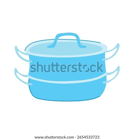 cooking steamer pot cartoon. kitchen steam, food vegetables, dumplings seafood cooking steamer pot sign. isolated symbol vector illustration