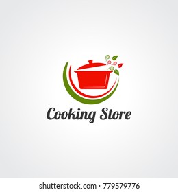 cooking store logo vector, icon, and element for business