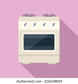 Icono de cocina vectorial plano. Cocina de gas. Fuego